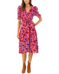 Hale Bob - Silk-blend Midi Dress - Lyst