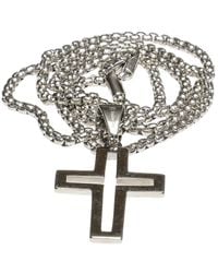 jean claude - Stainless Steel Cross Pendant Necklace - Lyst