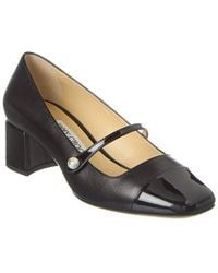 Jimmy Choo - Elisa 45 Leather & Patent Pump - Lyst