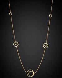 Italian Gold - 14k Imperfect Circles Station Necklace - Lyst