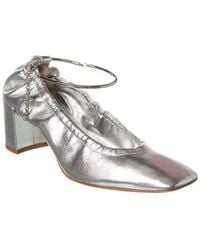 SCHUTZ SHOES - Bethany Mid Block Leather Pump - Lyst