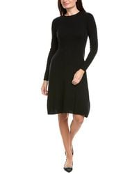 Kier + J - Kier + J Crewneck Wool & Cashmere-Blend Dress - Lyst