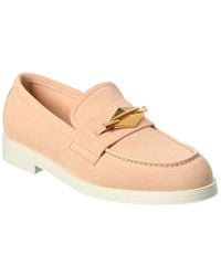 Jimmy Choo - Maddie Diamond Suede Loafer - Lyst