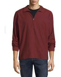 J.Lindeberg David Tz Crepe Moline Cotton Sweater - Red
