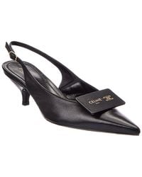 Celine - Signature Leather Slingback Pump - Lyst