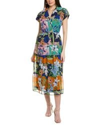 Donna Ricco - Printed Chiffon Maxi Dress - Lyst