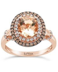 Le Vian - ® 14k Rose Gold 1.85 Ct. Tw. Diamond & Morganite Half-eternity Ring - Lyst