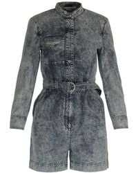 Stella McCartney - Bleached Denim Romper - Lyst