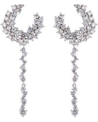 Eye Candy LA - Luxe Collection Rhodium Plated Cz Savannah Drop Earrings - Lyst