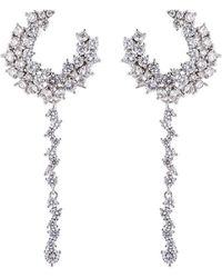 Eye Candy LA - Luxe Collection Rhodium Plated Cz Savannah Drop Earrings - Lyst