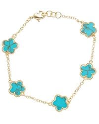 Juvell - 18K Plated Clover Bracelet - Lyst
