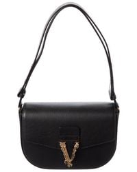 Versace - Virtus Leather Shoulder Bag - Lyst