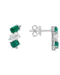 Effy Fine Jewelry - 14K 2.65 Ct. Tw. Diamond & Emerald, Sapphire Earrings - Lyst