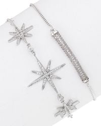 Eye Candy LA - Luxe Collection Cz Set Of 2 Adjustable Bracelets - Lyst