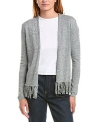 Sofiacashmere - Fringe Wool & Cashmere-blend Cardigan - Lyst