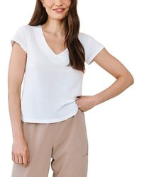 Bella Dahl - Mixed V-Neck T-Shirt - Lyst
