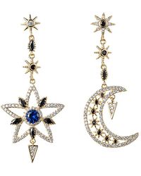 Eye Candy LA - Sun And Moon Cz Crystal Drop Earrings - Lyst