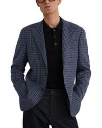 Reiss - Romana Notch Dogtooth Linen & Wool-Blend Formal Jacket - Lyst