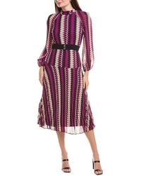 Maison Tara - Chiffon Midi Dress - Lyst