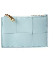 Bottega Veneta - Cassette Zippered Intreccio Leather Card Case - Lyst