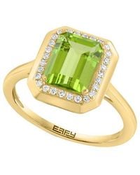 Effy Fine Jewelry - 14K 2.33 Ct. Tw. Diamond & Peridot Ring - Lyst