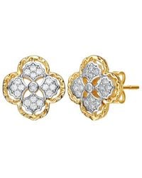 Rachel Glauber - Two-tone Plated Cz Studs - Lyst