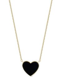 Ember Fine Jewelry - 14k Black Onyx Heart Necklace - Lyst