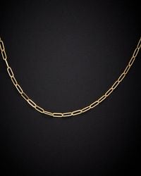 Italian Gold - 18K 2.1Mm Polished Paperclip Chain Necklace - Lyst