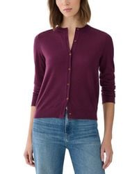 Lafayette 148 New York - Crewneck Button Front 100% Cashmere Cardigan - Lyst