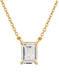 Savvy Cie - 18k Over Silver Cz April Birthstone Necklace - Lyst