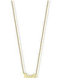 Argento Vivo - 18k Over Silver Nicole Script Necklace - Lyst