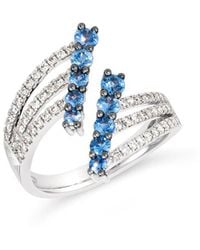 Le Vian - Aventurous 14k 1.23 Ct. Tw. Diamond & Sapphire Half-eternity Ring - Lyst