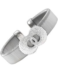 Diamond Select Cuts - Steel 0.05 Ct. Tw. Diamond Bangle Bracelet - Lyst