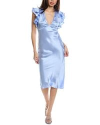 Amanda Uprichard - Cecelia Silk Midi Dress - Lyst