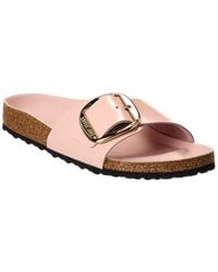 Birkenstock - Madrid Narrow Big Buckle Natural Paten Patent Sandal - Lyst