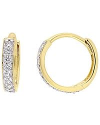 Diamond Select Cuts - 14k 0.10 Ct. Tw. Diamond Hoops - Lyst
