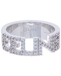 Celine - Monochroms Strass Ring - Lyst