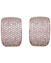 Genevive Jewelry - 14k Rose Gold Vermeil Cz Earrings - Lyst