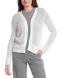Joseph A - Open Pointelle Cardigan - Lyst