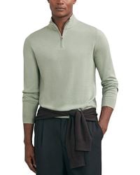 Reiss - Blackhall Half Zip Fun Wool Sweater - Lyst