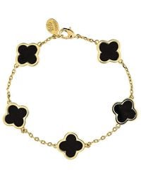 Rivka Friedman - 18K Plated Onyx Bracelet - Lyst