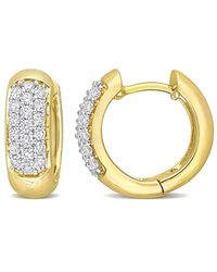 Diamond Select Cuts - 14k 0.57 Ct. Tw. Diamond Studded Huggie Earrings - Lyst