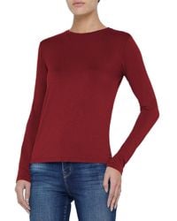 L'Agence - Tess Crew Neck Long Sleeve Top - Lyst