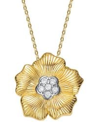 Rachel Glauber - Two-tone Plated Cz Necklace - Lyst