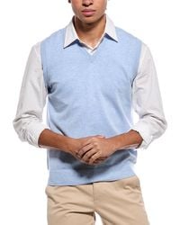 N.Peal Cashmere - Westminster 100% Cashmere V-Neck Sweater Vest - Lyst