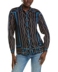 Tahari - The Madeline Silk-Blend Blouse - Lyst