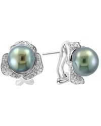 Effy Fine Jewelry - 14K 0.58 Ct. Tw. Diamond & 10Mm Pearl Earrings - Lyst