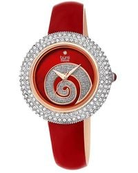 Burgi - Burgi Patent Leather Diamond Watch - Lyst