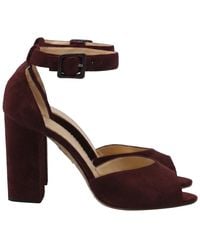Charlotte Olympia - Suede Slingback Block Heel (Authentic Pre-Loved) - Lyst