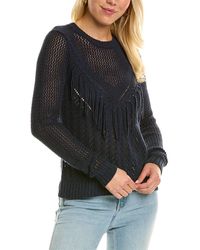 Autumn Cashmere - Cotton By Pointelle Mesh Sweater - Lyst